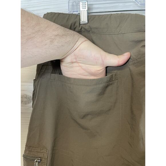 Columbia Pants Mens 38x30 Olive Nylon Hiking Cargo Quick Dry Belted Tech AM8619 - Picture 8 of 11